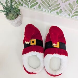 ⭐Dan Dee Red Santa Jingle Bell Slippers 8 ⭐